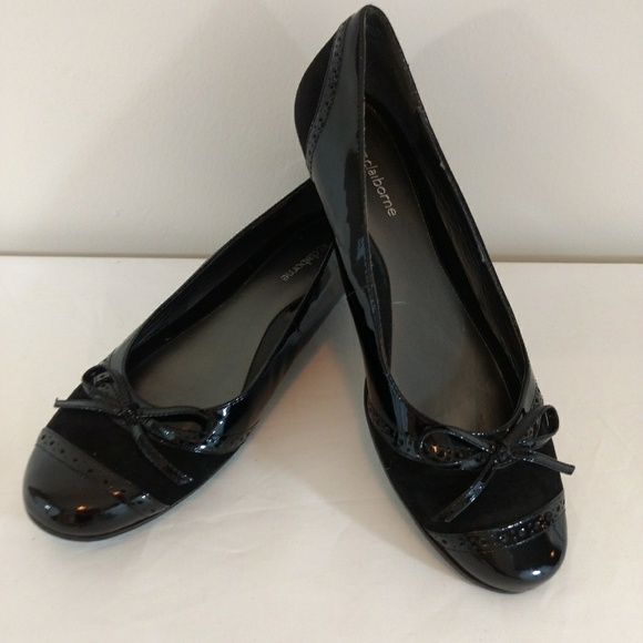 liz claiborne black flats